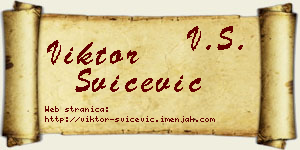 Viktor Svičević vizit kartica